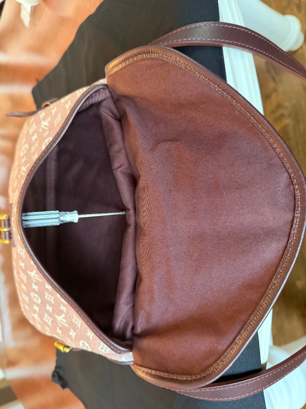 Louis Vuitton Vintage 2012 Sepia Monogram Idylle Saumur PM 20 Canvas Crossbody - Picture 5 of 16